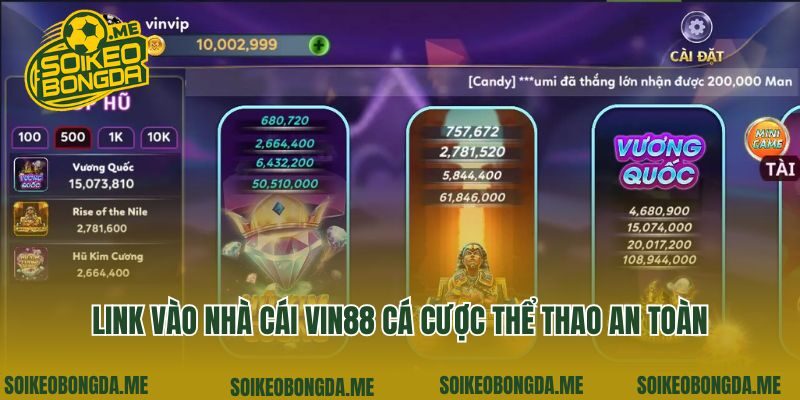 Link vào nhà cái Vin88 cá cược thể thao an toàn