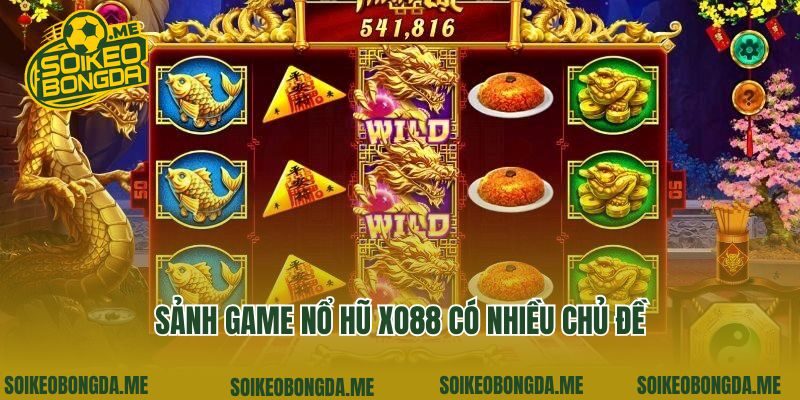 Sảnh game nổ hũ Xo88 có nhiều chủ đề